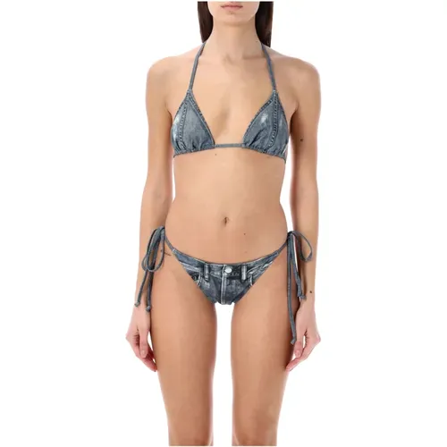 Denim Printed Bikini Set , female, Sizes: S - Acne Studios - Modalova