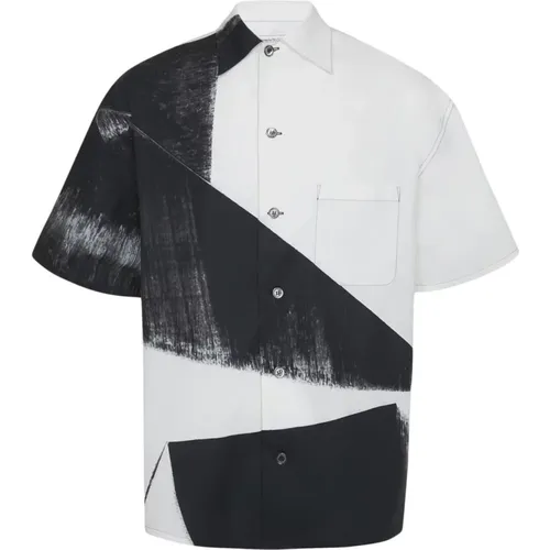 Double Diamonds Print Hawaiian Shirt , male, Sizes: XL - alexander mcqueen - Modalova