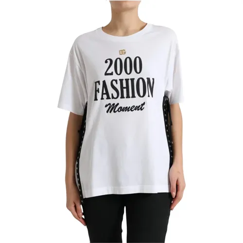 T-Shirts , Damen, Größe: 2XS - Dolce & Gabbana - Modalova