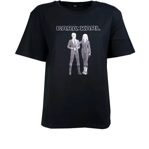 KL x CD unisex Avatar t-shirt , female, Sizes: S, 2XS, XS - Karl Lagerfeld - Modalova