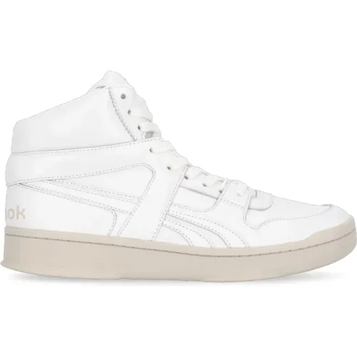 Leather Sneakers Round Toe Logoed , male, Sizes: 11 UK, 2 UK, 7 UK, 6 UK, 10 UK, 4 1/2 UK, 5 UK, 3 1/2 UK, 8 UK, 9 UK, 8 1/2 UK - Reebok - Modalova