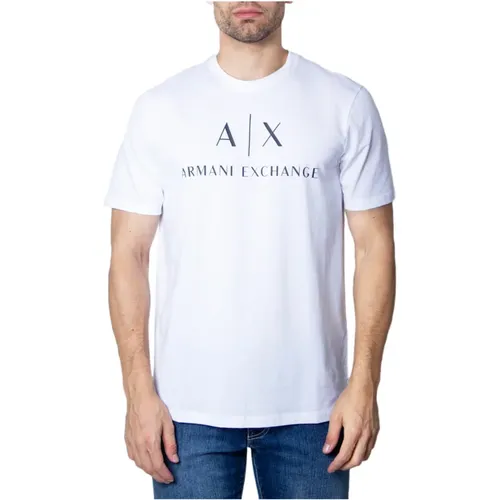 Herren Baumwoll T-Shirt Kollektion , Herren, Größe: 2XL - Armani Exchange - Modalova