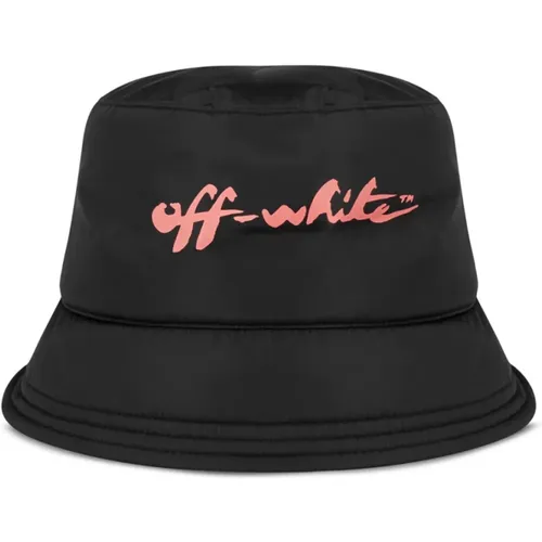 Script Logo Bucket Hat Schwarz/Rosa - Off White - Modalova