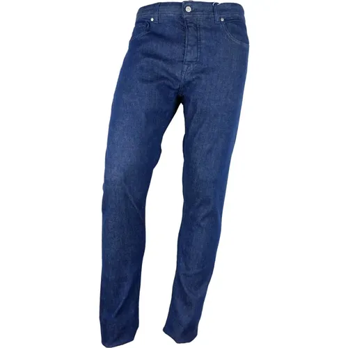 Dark Cotton Denim Jeans , male, Sizes: W38, W31, W33, W40, W34, W36, W32, W30 - Aquascutum - Modalova