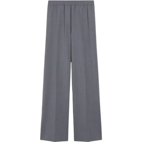 Flanellhose mit hoher Taille , Damen, Größe: S - Max Mara Weekend - Modalova