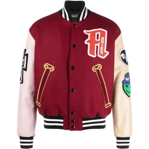 Street Style Varsity Jacket , male, Sizes: L - Aries - Modalova