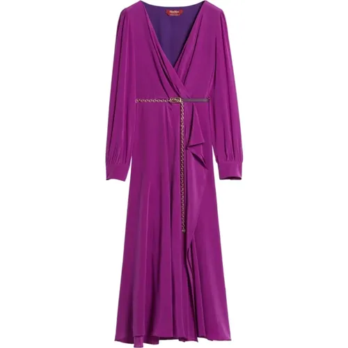 Silk Midi Dress Collection , female, Sizes: L, S - Max Mara - Modalova