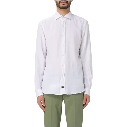 French Collar Shirts , male, Sizes: M, 2XL, XL, 3XL, L, 4XL - Fay - Modalova