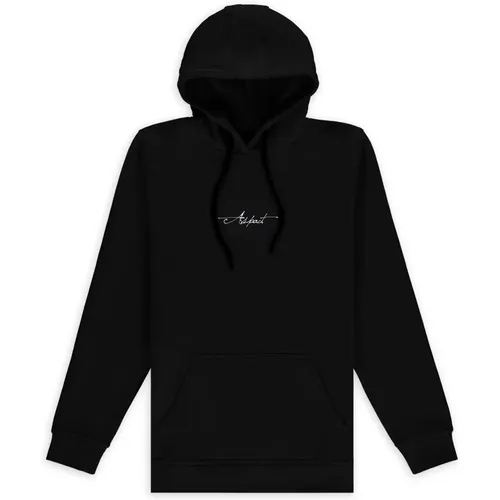 Schwarzer Signature Hoodie - Trendy Design , Herren, Größe: M - Aspact - Modalova