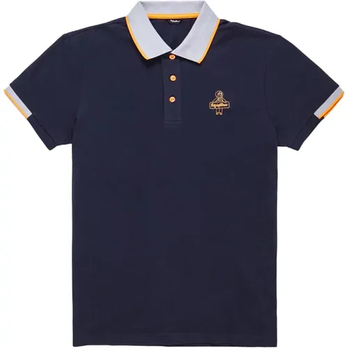 Baumwoll-Poloshirt mit Logodruck , Herren, Größe: S - RefrigiWear - Modalova