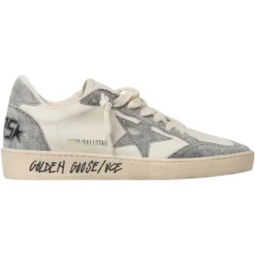 Crackled Leather Casual Sneakers , male, Sizes: 7 UK, 2 UK, 6 UK - Golden Goose - Modalova