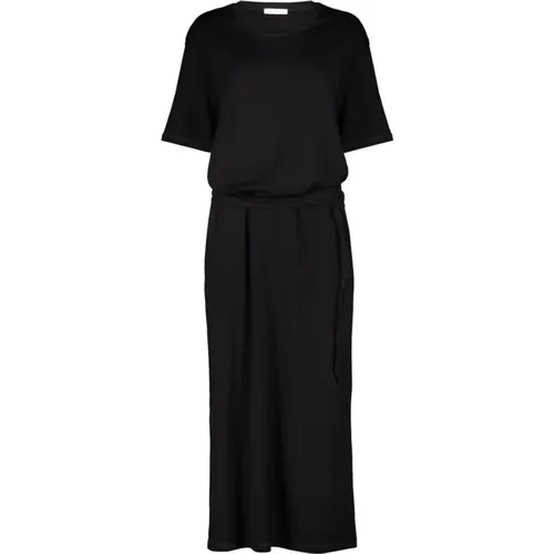 Belted rib T-shirt Dress , female, Sizes: L, M - Lemaire - Modalova