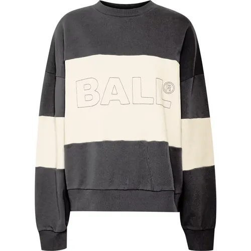 Sommer Chain Crew Neck Sweatshirt Schwarz , Damen, Größe: M - Ball - Modalova