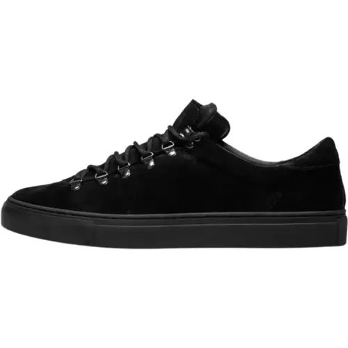 Schwarzer Wildleder Low-Top Sneaker , Herren, Größe: 41 EU - Diemme - Modalova