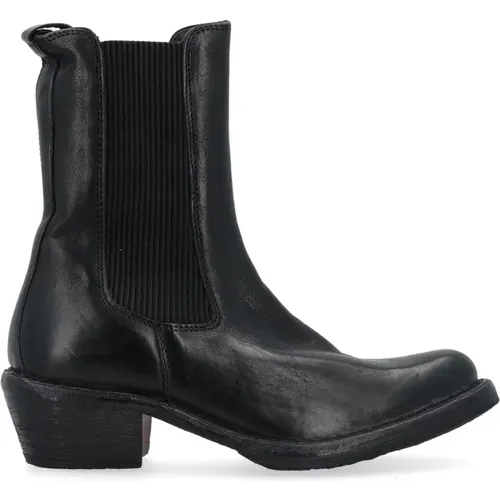 Leather Texano Boots , female, Sizes: 5 UK, 6 UK - Moma - Modalova