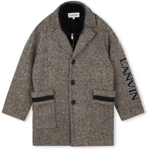 Grauer Wollmischung Enfant Mantel - Lanvin - Modalova