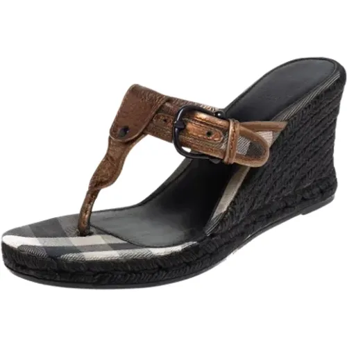 Pre-owned Leather sandals , female, Sizes: 6 UK - Burberry Vintage - Modalova