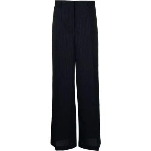 Wide Trousers in Gray , female, Sizes: XL - N21 - Modalova