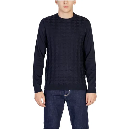 Blauer Strickpullover Langarm , Herren, Größe: S - Antony Morato - Modalova