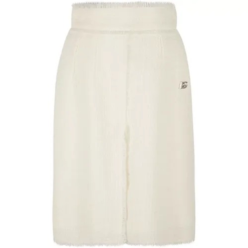 Elegant Wool Blend Midi Skirt - Dolce & Gabbana - Modalova