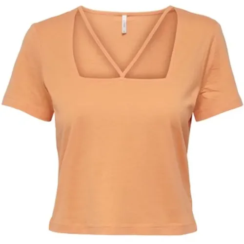 Square Neck Short Sleeves Top , Damen, Größe: M - Only - Modalova