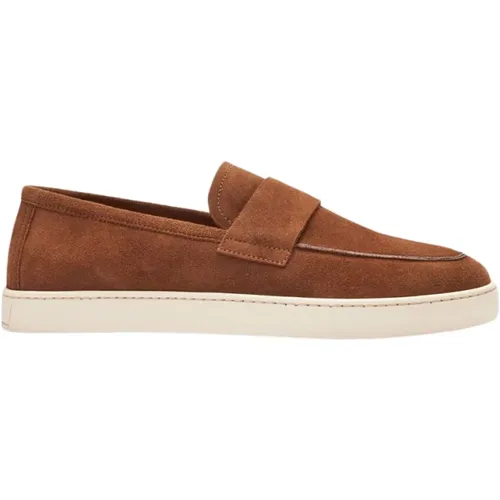 Tan Suede Loafers , Herren, Größe: 42 1/2 EU - Scarosso - Modalova