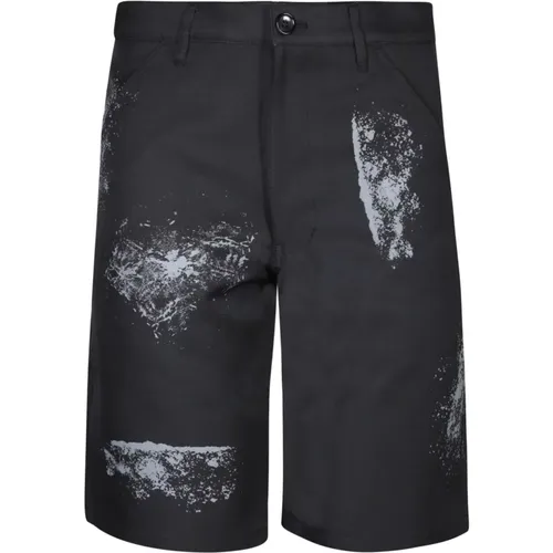 Schwarze Bermuda-Shorts Stilvolle Herrenmode , Herren, Größe: M - Comme des Garçons - Modalova