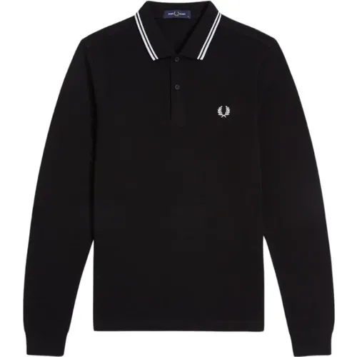 Long Sleeve Twin Tipped Polo , male, Sizes: XL, L, M, S, XS - Fred Perry - Modalova