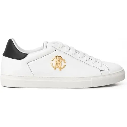 Leather Sneaker , male, Sizes: 9 UK, 8 UK, 10 UK, 7 UK - Roberto Cavalli - Modalova