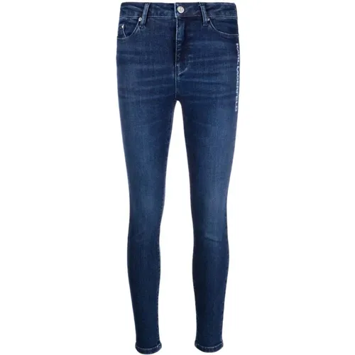 Skinny denim logo pants , female, Sizes: W27, W26, W25 - Karl Lagerfeld - Modalova