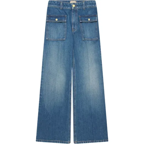 Kinder Blaue Denim Wide Leg Jeans - Gucci - Modalova