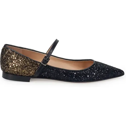 Glitter Pointed-Toe Flat Shoes , female, Sizes: 4 UK, 6 UK, 3 UK - Prosperine - Modalova