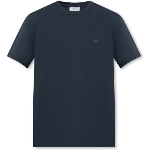 T-Shirt mit Logo , Herren, Größe: M - Woolrich - Modalova