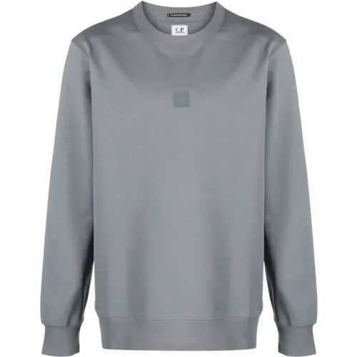 Grey Metropolis Sweaters with Logo Patch , male, Sizes: M, L - C.P. Company - Modalova