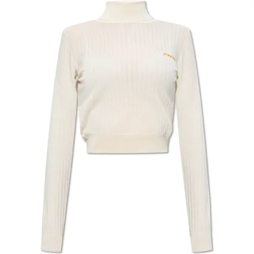 Gerippter Rollkragenpullover , Damen, Größe: M - Marni - Modalova