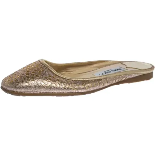 Pre-owned Leather flats , female, Sizes: 5 1/2 UK - Jimmy Choo Pre-owned - Modalova