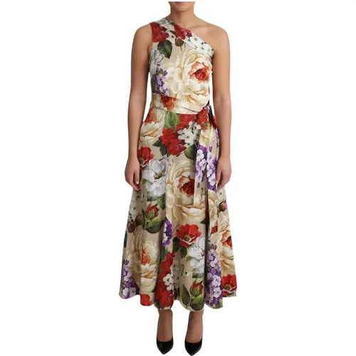 Blumenmuster Seiden Maxikleid - Dolce & Gabbana - Modalova