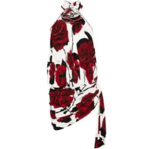 Rose Print Halter Dress , female, Sizes: XS, 2XS - Giambattista Valli - Modalova
