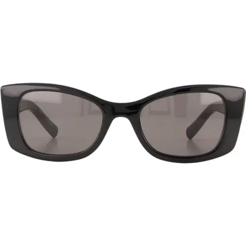 Schwarze Acetat-Sonnenbrille - Stilvolles Design - Saint Laurent - Modalova