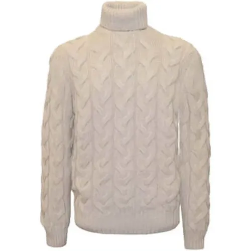 Air Wool Turtleneck with Cable Knit , male, Sizes: 2XL, XL - Paolo Fiorillo Capri - Modalova