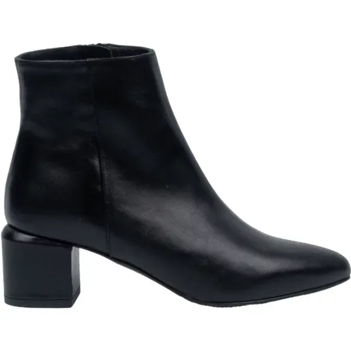 Leather Ankle Boot with Side Zipper and 50mm Heel , female, Sizes: 8 UK, 3 UK - Albano - Modalova