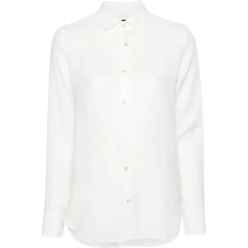 Linen Classic Collar Shirt , female, Sizes: L - Peuterey - Modalova