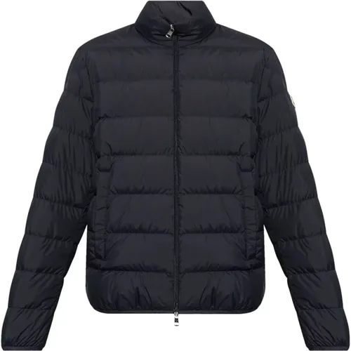 Down Jacket Zip Pockets Logo , male, Sizes: M, 2XL, S - Moncler - Modalova