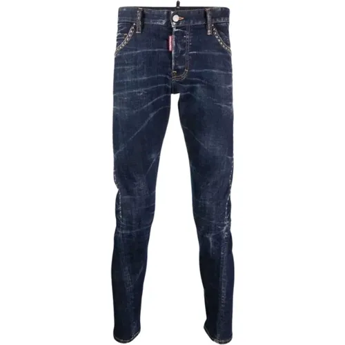Slim-fit Denim Jeans mit Nieten - Dsquared2 - Modalova