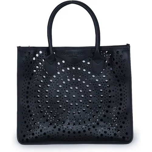 Perforated Eco-Leather Buby Pierce Shopping Bag , female, Sizes: ONE SIZE - Marc Ellis - Modalova