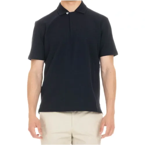 Blaues Baumwoll-Polo-T-Shirts und Polos - Ermenegildo Zegna - Modalova