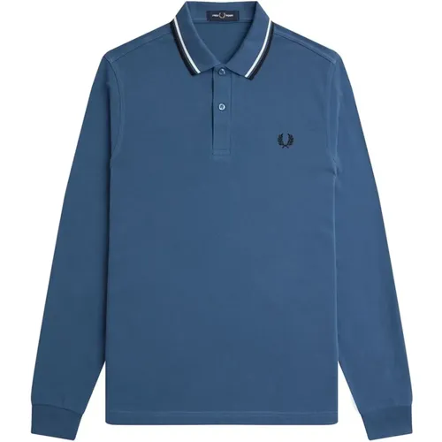 Classic Long Sleeve Polo with Striped Trim , male, Sizes: XS - Fred Perry - Modalova