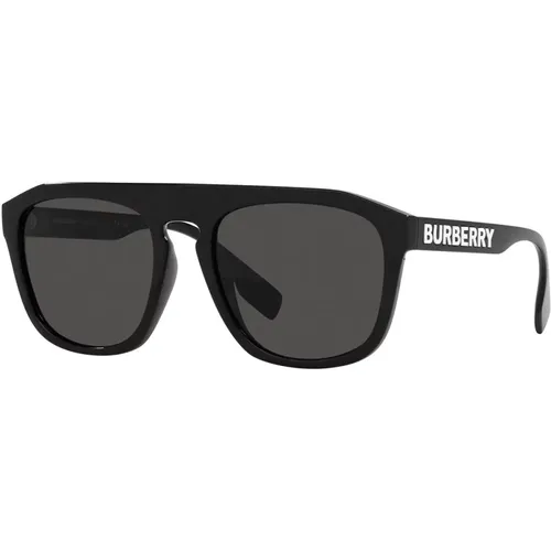 Mens Wren Sunglasses with Dark Grey Lenses , male, Sizes: 57 MM - Burberry - Modalova