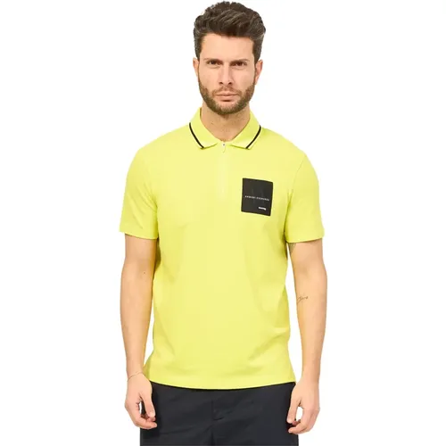 Organic Cotton Polo Shirt , male, Sizes: M - Armani Exchange - Modalova