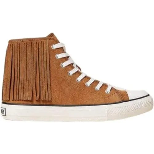 Leather Fringe Sneakers - 39 , female, Sizes: 5 UK - Twinset - Modalova